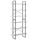 VidaXL Hoge kast 100x30x210 cm bewerkt hout grijs sonoma eikenkleurig