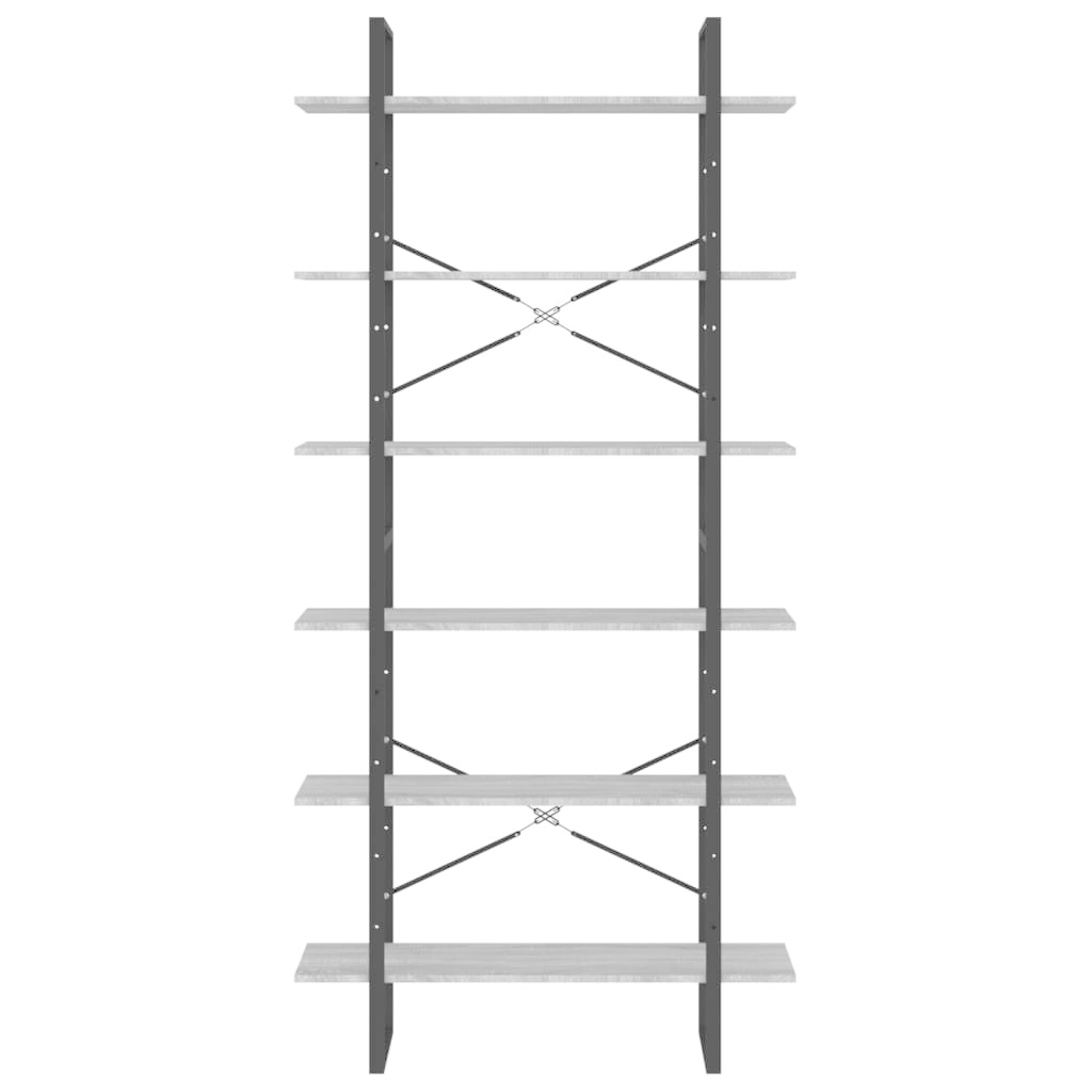 VidaXL Hoge kast 100x30x210 cm bewerkt hout grijs sonoma eikenkleurig