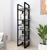 VidaXL Boekenkast 4-laags 40x30x140 cm bewerkt hout grijs sonoma eiken
