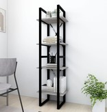 VidaXL Boekenkast 4-laags 40x30x140 cm bewerkt hout grijs sonoma eiken