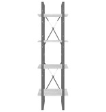 VidaXL Boekenkast 4-laags 40x30x140 cm bewerkt hout grijs sonoma eiken