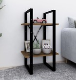 VidaXL Boekenkast 2-laags 40x30x70 cm bewerkt hout bruineikenkleurig