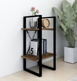 VidaXL Boekenkast 2-laags 40x30x70 cm bewerkt hout bruineikenkleurig