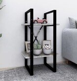 VidaXL Boekenkast 2-laags 40x30x70 cm bewerkt hout grijs sonoma eiken