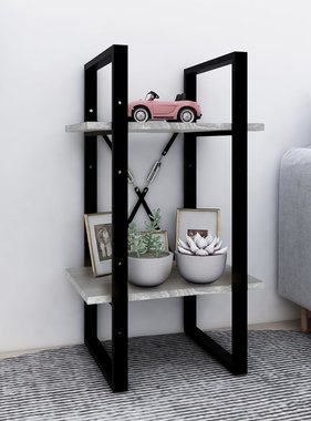 VidaXL Boekenkast 2-laags 40x30x70 cm bewerkt hout grijs sonoma eiken