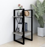 VidaXL Boekenkast 2-laags 40x30x70 cm bewerkt hout grijs sonoma eiken