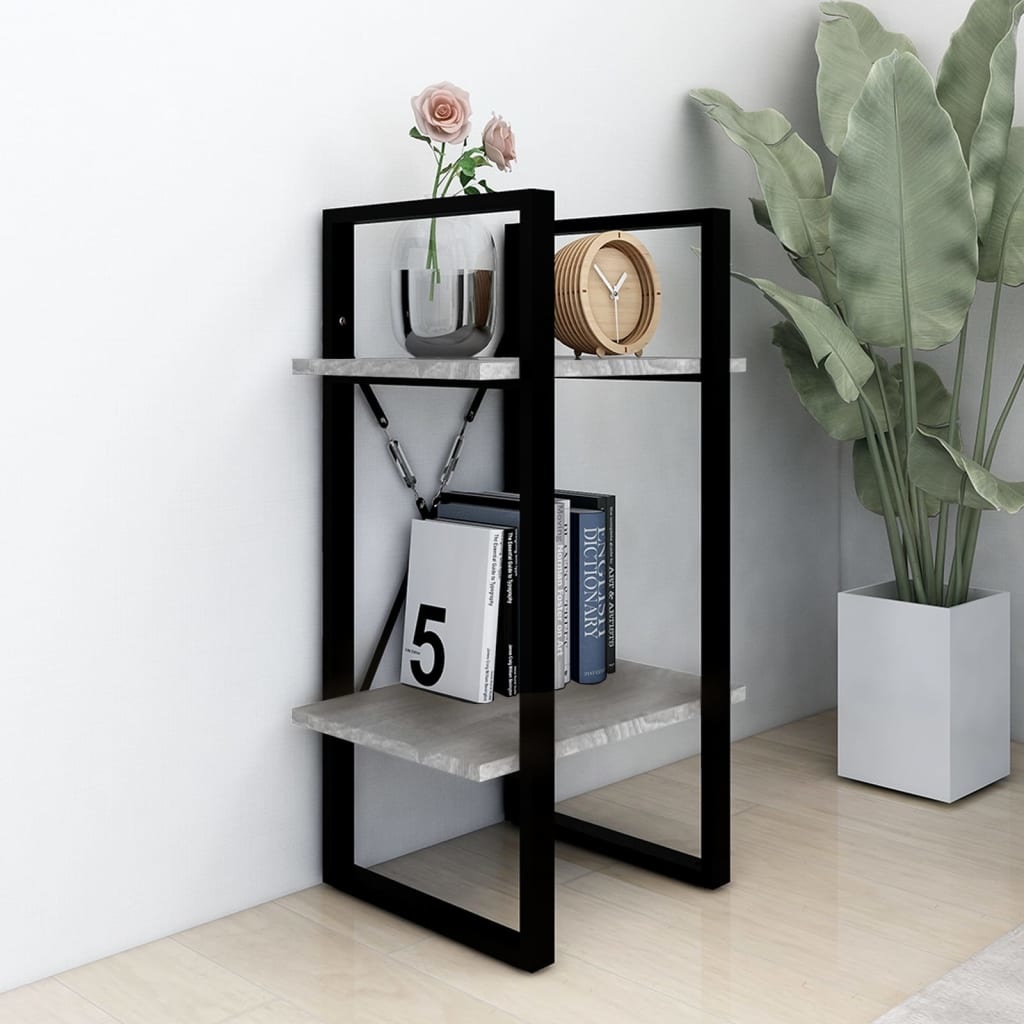 VidaXL Boekenkast 2-laags 40x30x70 cm bewerkt hout grijs sonoma eiken