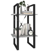VidaXL Boekenkast 2-laags 40x30x70 cm bewerkt hout grijs sonoma eiken