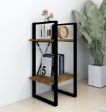 VidaXL Boekenkast 2-laags 40x30x70 cm bewerkt hout gerookt eikenkleur