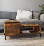 VidaXL Salontafel 100x50x45 cm bewerkt hout gerookt eikenkleurig