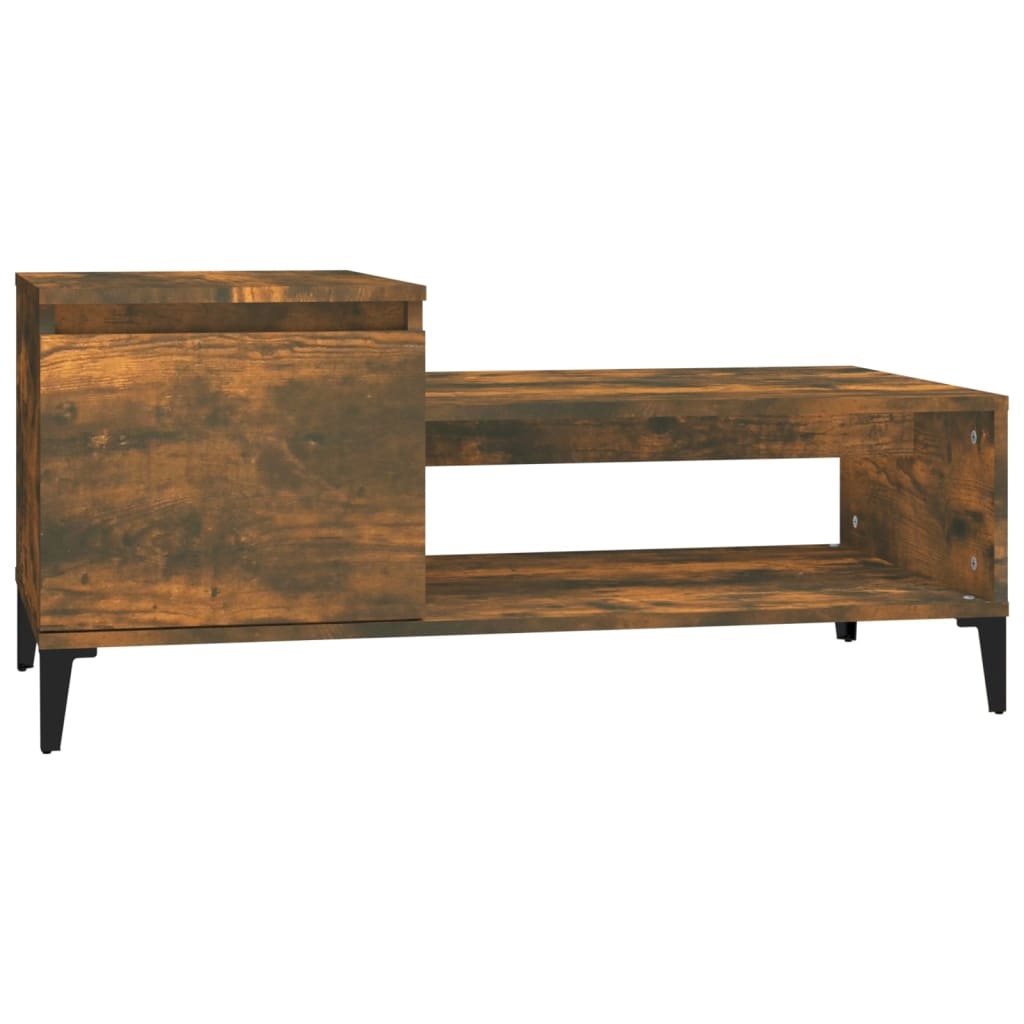 VidaXL Salontafel 100x50x45 cm bewerkt hout gerookt eikenkleurig