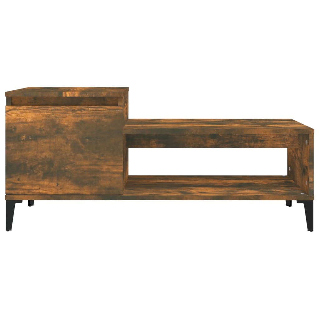 VidaXL Salontafel 100x50x45 cm bewerkt hout gerookt eikenkleurig