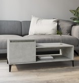 VidaXL Salontafel 100x50x45 cm bewerkt hout betongrijs