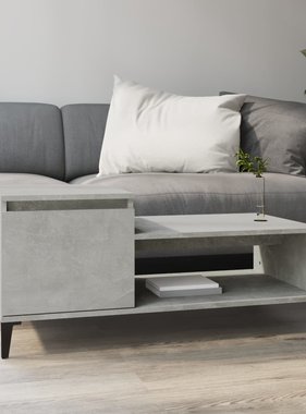 VidaXL Salontafel 100x50x45 cm bewerkt hout betongrijs