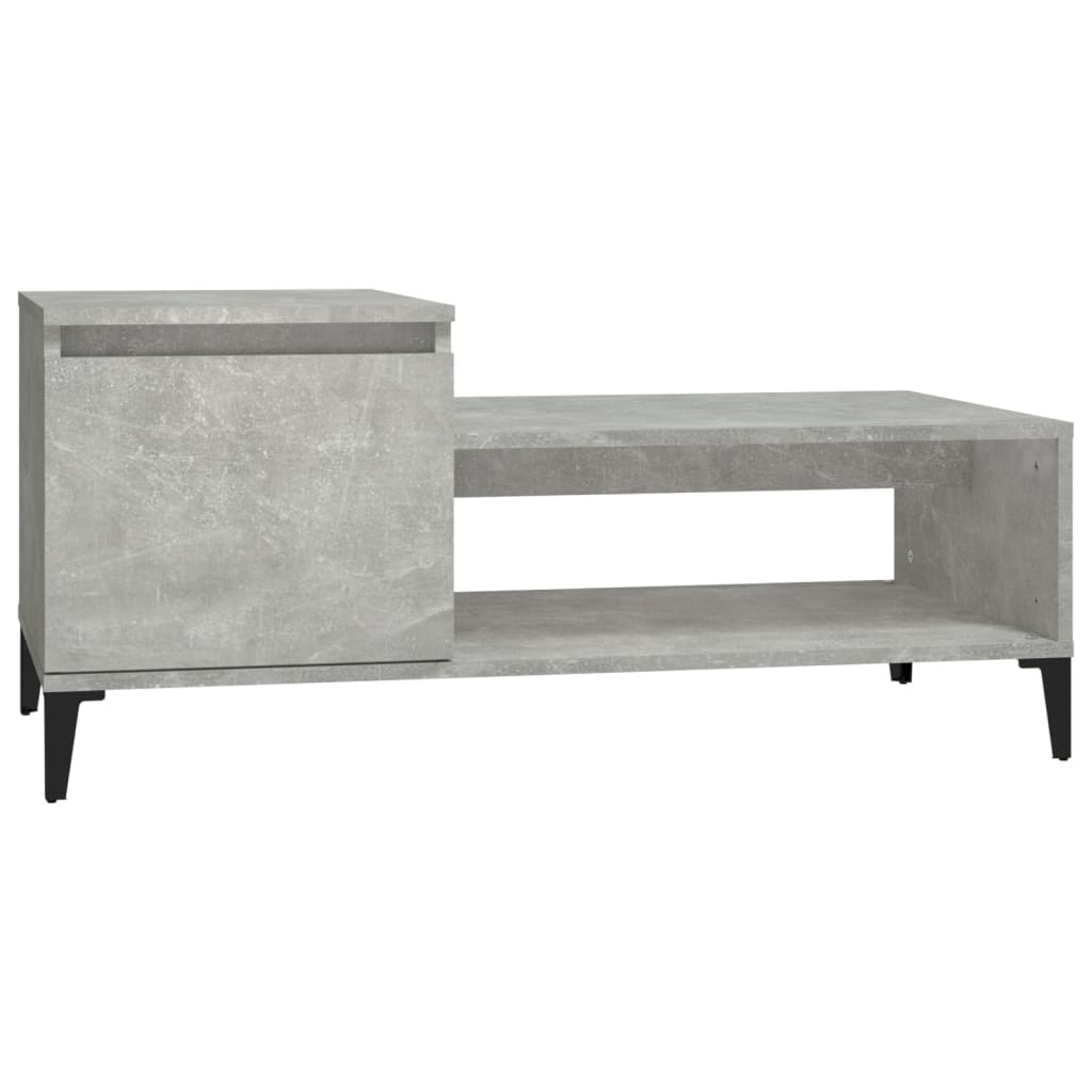 VidaXL Salontafel 100x50x45 cm bewerkt hout betongrijs