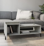 VidaXL Salontafel 100x50x45 cm bewerkt hout betongrijs