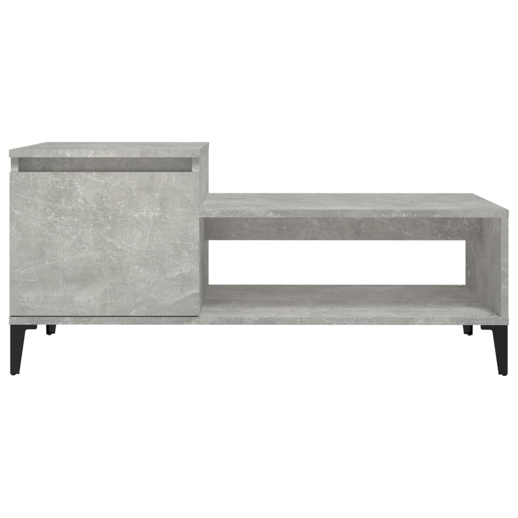 VidaXL Salontafel 100x50x45 cm bewerkt hout betongrijs