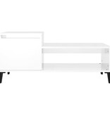 VidaXL Salontafel 100x50x45 cm bewerkt hout hoogglans wit