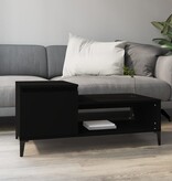 VidaXL Salontafel 100x50x45 cm bewerkt hout zwart
