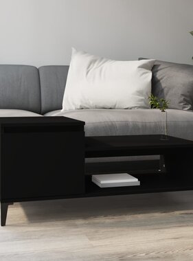 VidaXL Salontafel 100x50x45 cm bewerkt hout zwart