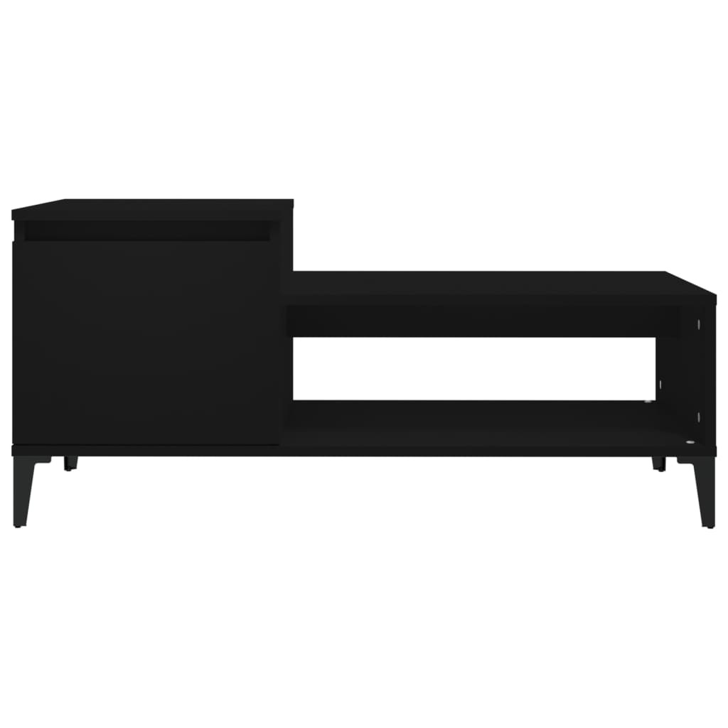 VidaXL Salontafel 100x50x45 cm bewerkt hout zwart