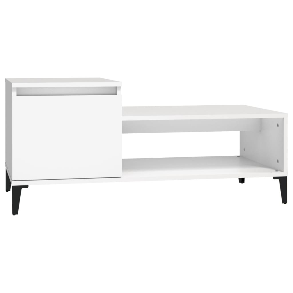 VidaXL Salontafel 100x50x45 cm bewerkt hout wit
