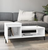 VidaXL Salontafel 100x50x45 cm bewerkt hout wit