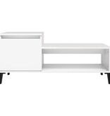 VidaXL Salontafel 100x50x45 cm bewerkt hout wit