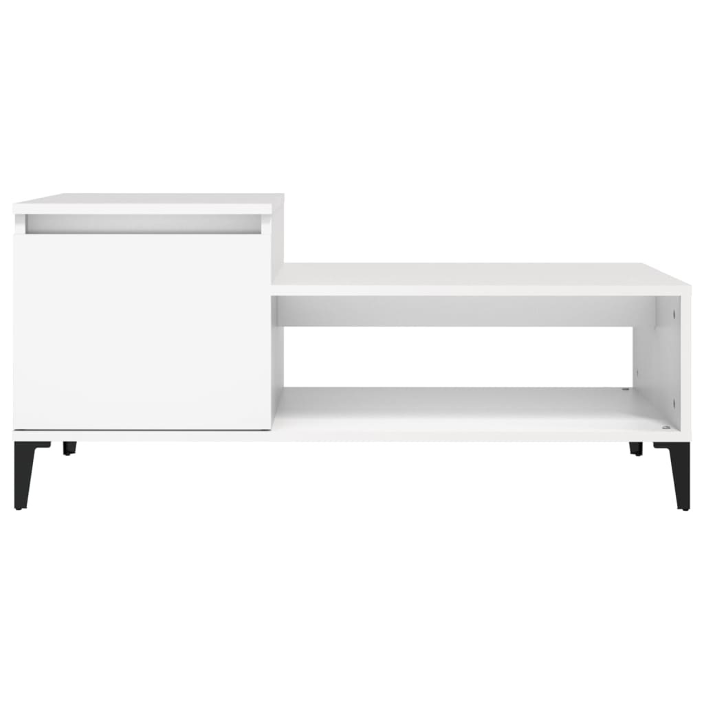 VidaXL Salontafel 100x50x45 cm bewerkt hout wit