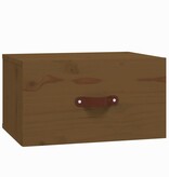 VidaXL Nachtkastje wandgemonteerd 40x29,5x22 cm honingbruin