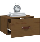 VidaXL Nachtkastje wandgemonteerd 40x29,5x22 cm honingbruin