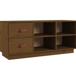 VidaXL Schoenenbank 100x34x45 cm massief grenenhout honingbruin