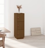 VidaXL Hoge kast 34x40x108,5 cm massief grenenhout honingbruin