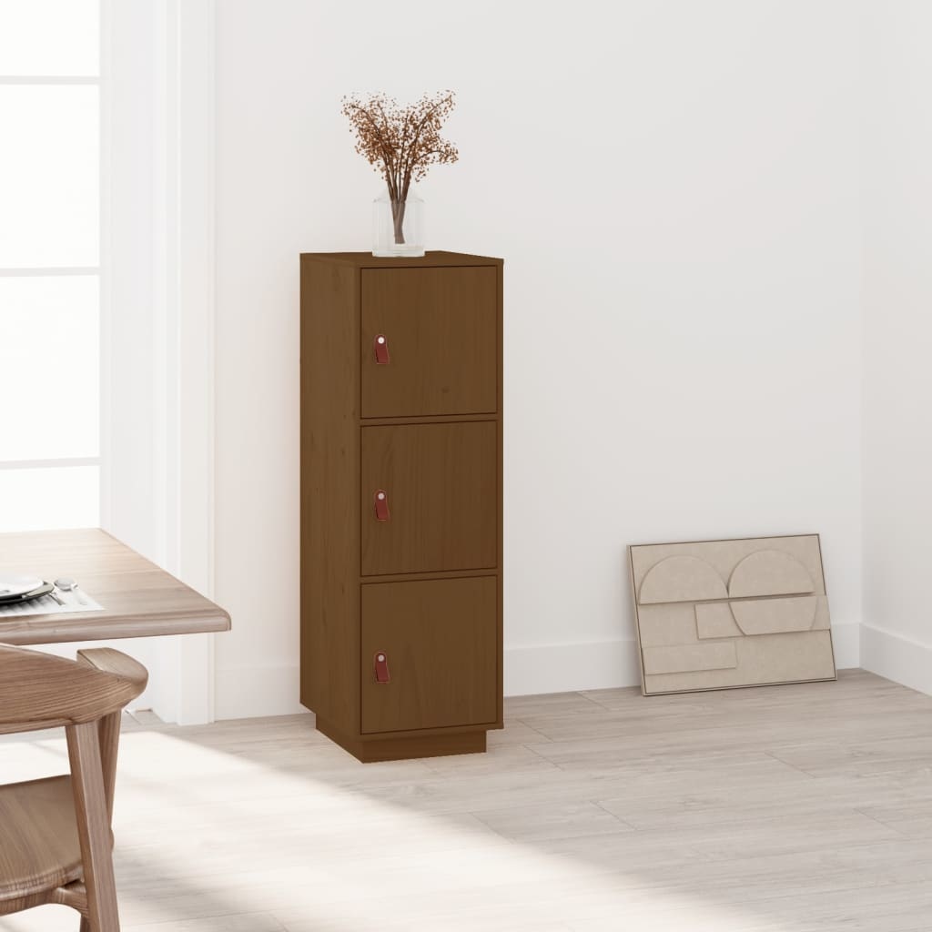 VidaXL Hoge kast 34x40x108,5 cm massief grenenhout honingbruin