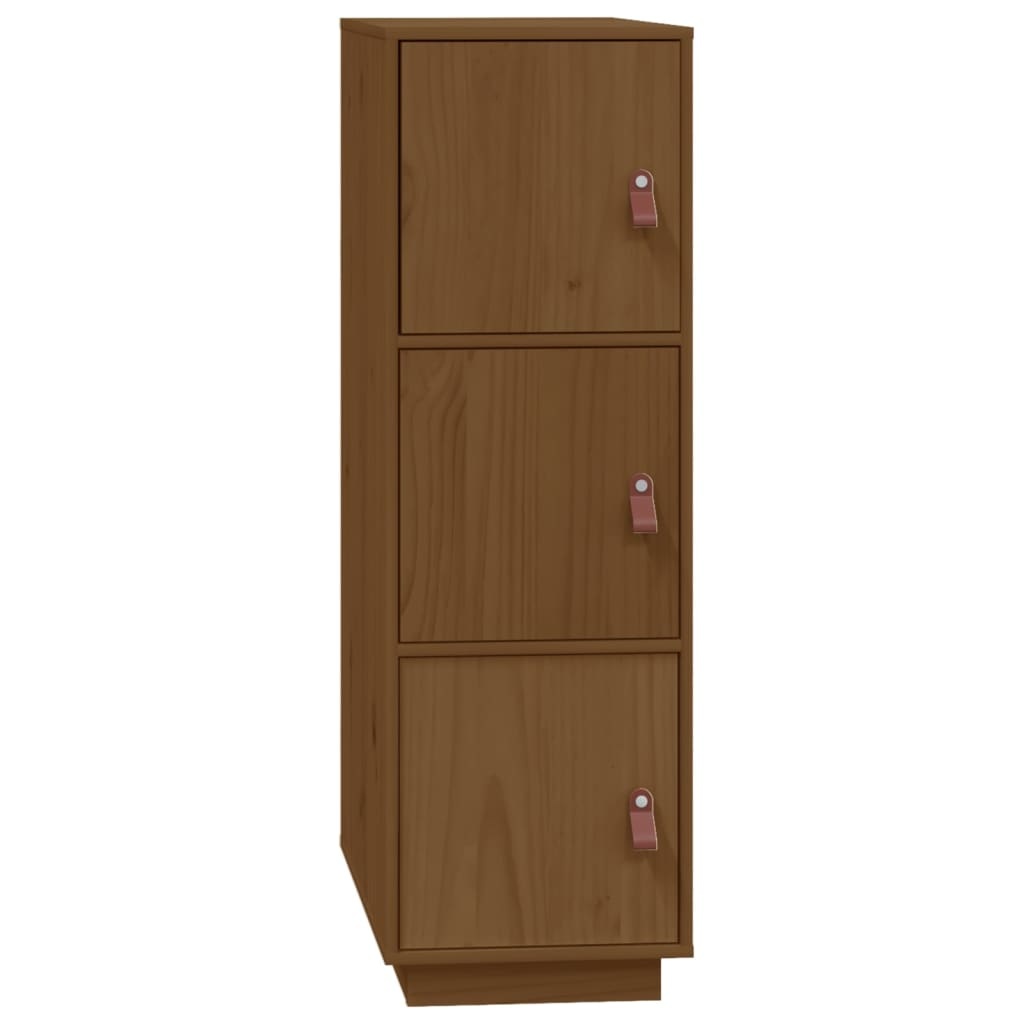 VidaXL Hoge kast 34x40x108,5 cm massief grenenhout honingbruin