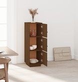 VidaXL Hoge kast 34x40x108,5 cm massief grenenhout honingbruin