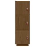 VidaXL Hoge kast 34x40x108,5 cm massief grenenhout honingbruin