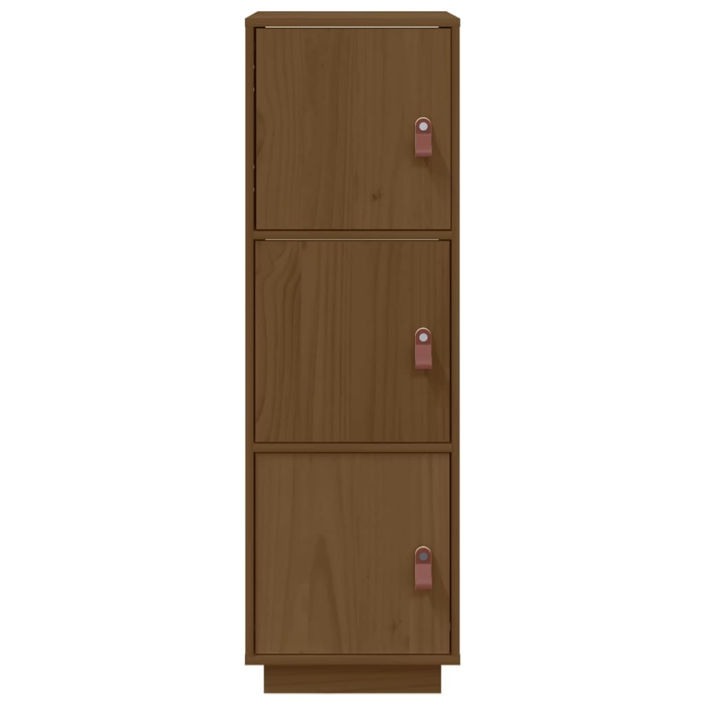 VidaXL Hoge kast 34x40x108,5 cm massief grenenhout honingbruin
