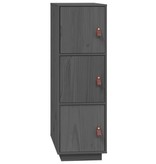 VidaXL Hoge kast 34x40x108,5 cm massief grenenhout grijs
