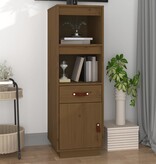 VidaXL Hoge kast 34x40x108,5 cm massief grenenhout honingbruin