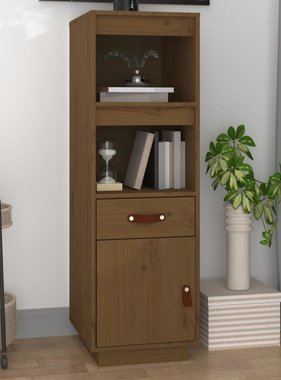 VidaXL Hoge kast 34x40x108,5 cm massief grenenhout honingbruin