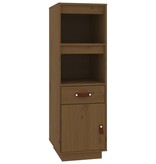 VidaXL Hoge kast 34x40x108,5 cm massief grenenhout honingbruin