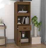 VidaXL Hoge kast 34x40x108,5 cm massief grenenhout honingbruin