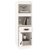 VidaXL Hoge kast 34x40x108,5 cm massief grenenhout wit