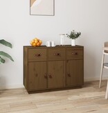 VidaXL Dressoir 100x40x75 cm massief grenenhout honingbruin