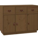 VidaXL Dressoir 100x40x75 cm massief grenenhout honingbruin