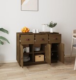 VidaXL Dressoir 100x40x75 cm massief grenenhout honingbruin