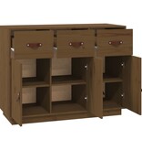 VidaXL Dressoir 100x40x75 cm massief grenenhout honingbruin