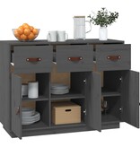 VidaXL Dressoir 100x40x75 cm massief grenenhout grijs