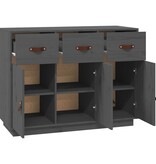 VidaXL Dressoir 100x40x75 cm massief grenenhout grijs